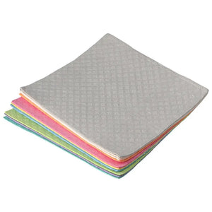 10Pcs Colorful Cellulose Sponge Cloth Flexibility Reusable Durable Cleaning Rag Square Ultra Absorbent Dish Towels Kitchen - Kandy's Gadgets