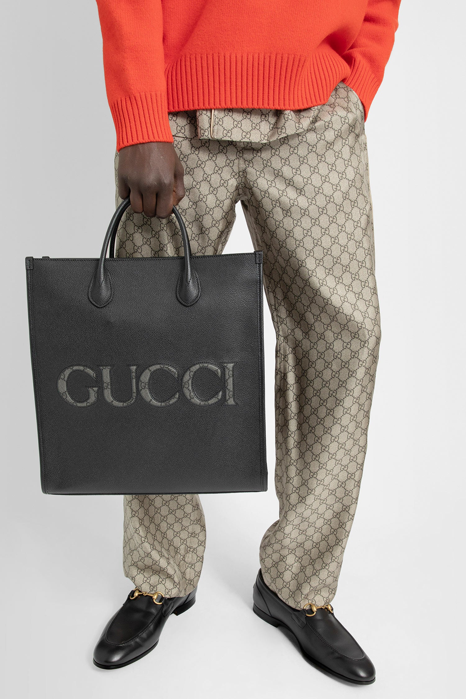 GUCCI MAN BLACK TOTE BAGS