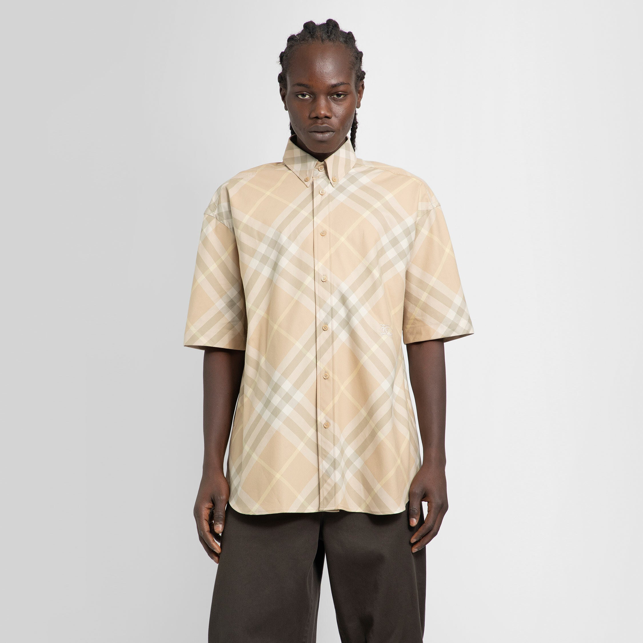 BURBERRY MAN BEIGE SHIRTS