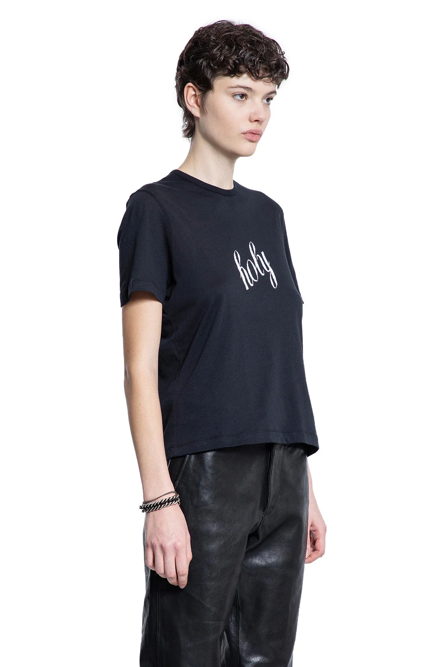 Ann Demeulemeester Woman Black T-shirts & Tank Tops In Black