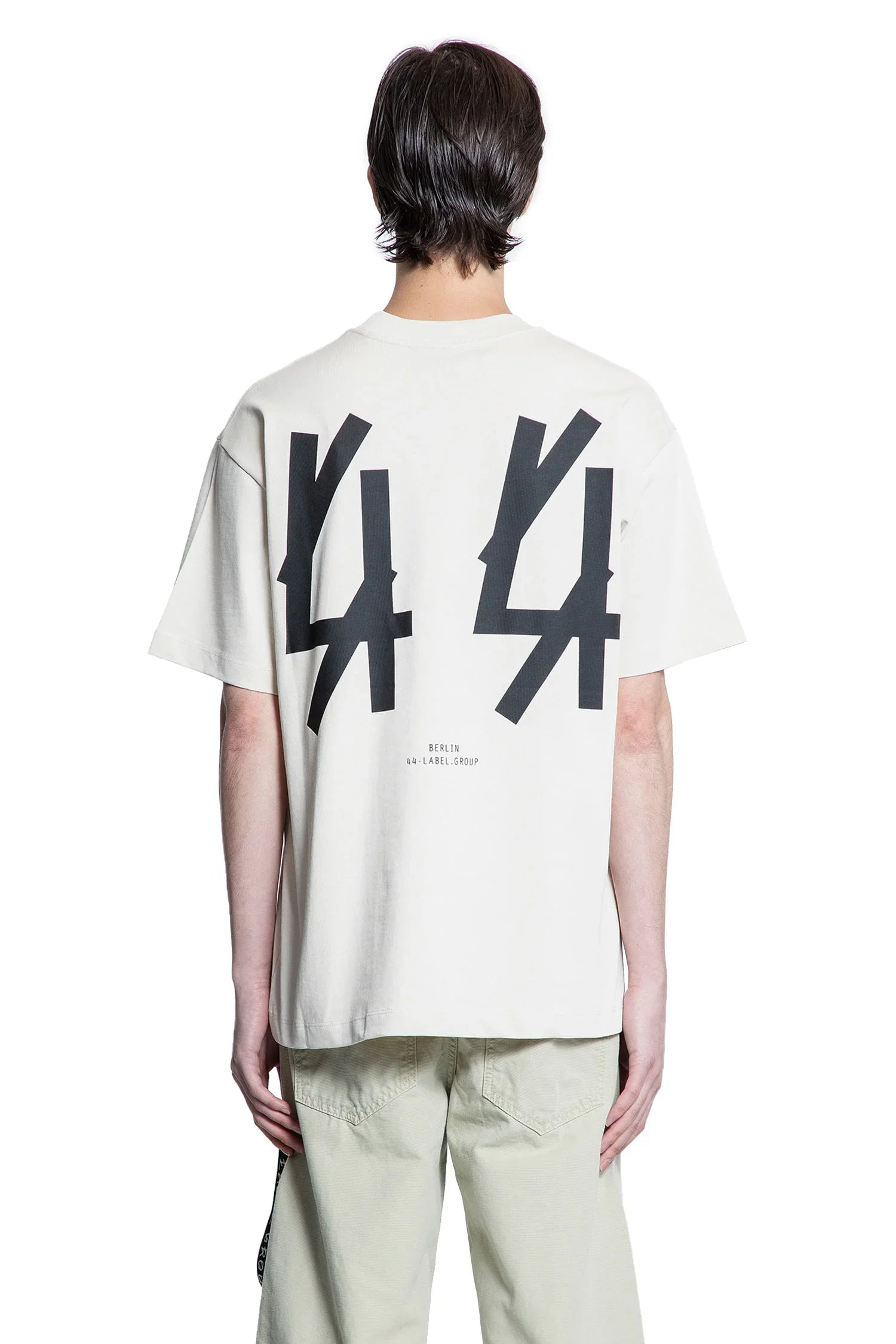 44 Label Group Round Neck Short-sleeved T-shirt In Off-white