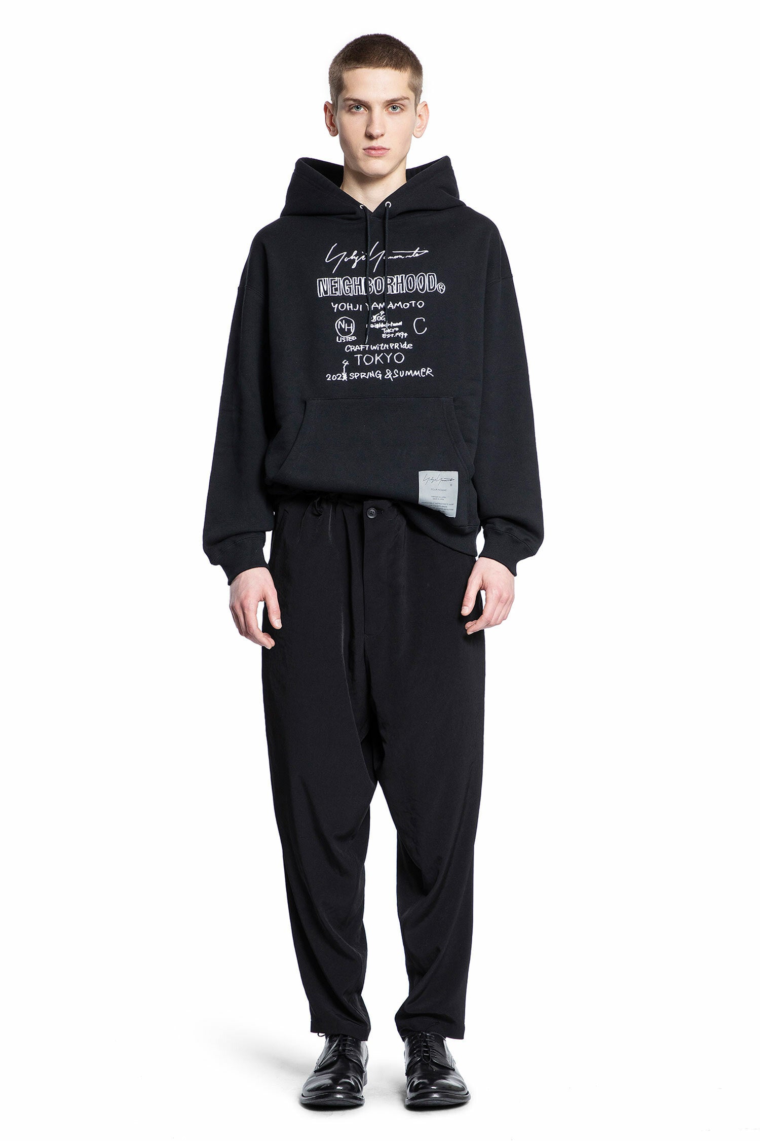 YOHJI YAMAMOTO MAN BLACK TROUSERS