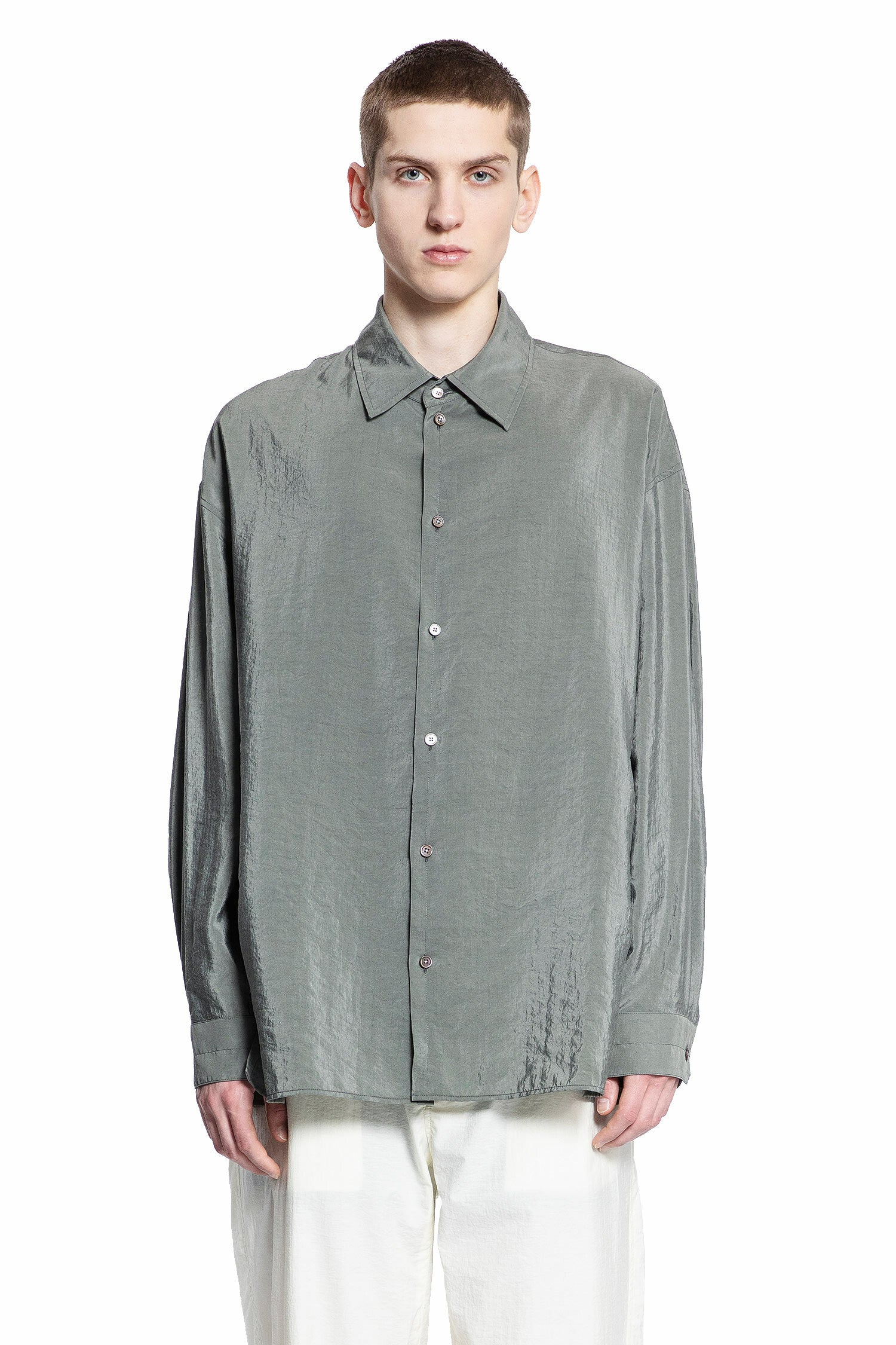 LEMAIRE MAN GREY SHIRTS