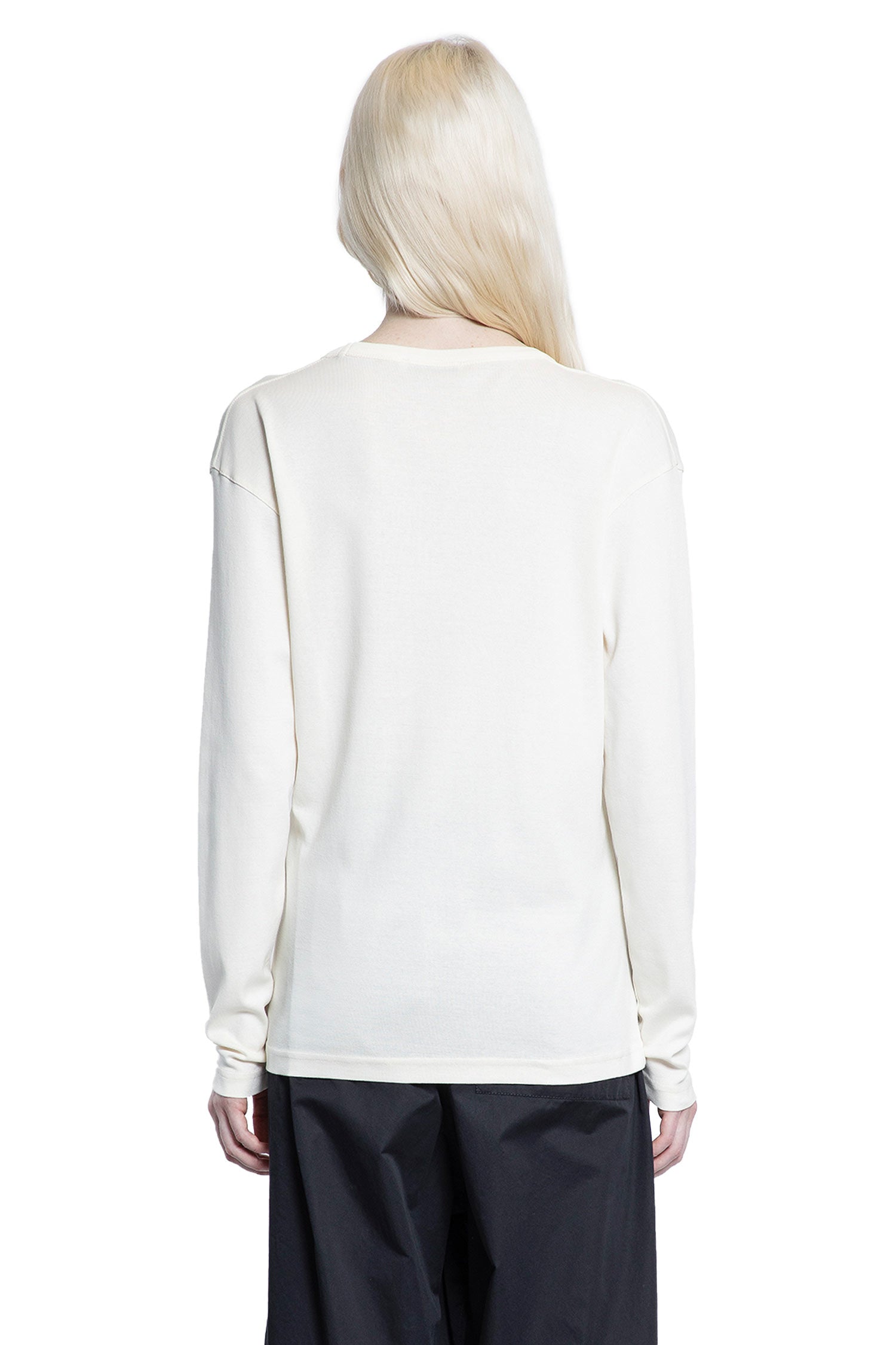 Lemaire Long-sleeve Cotton Top In White