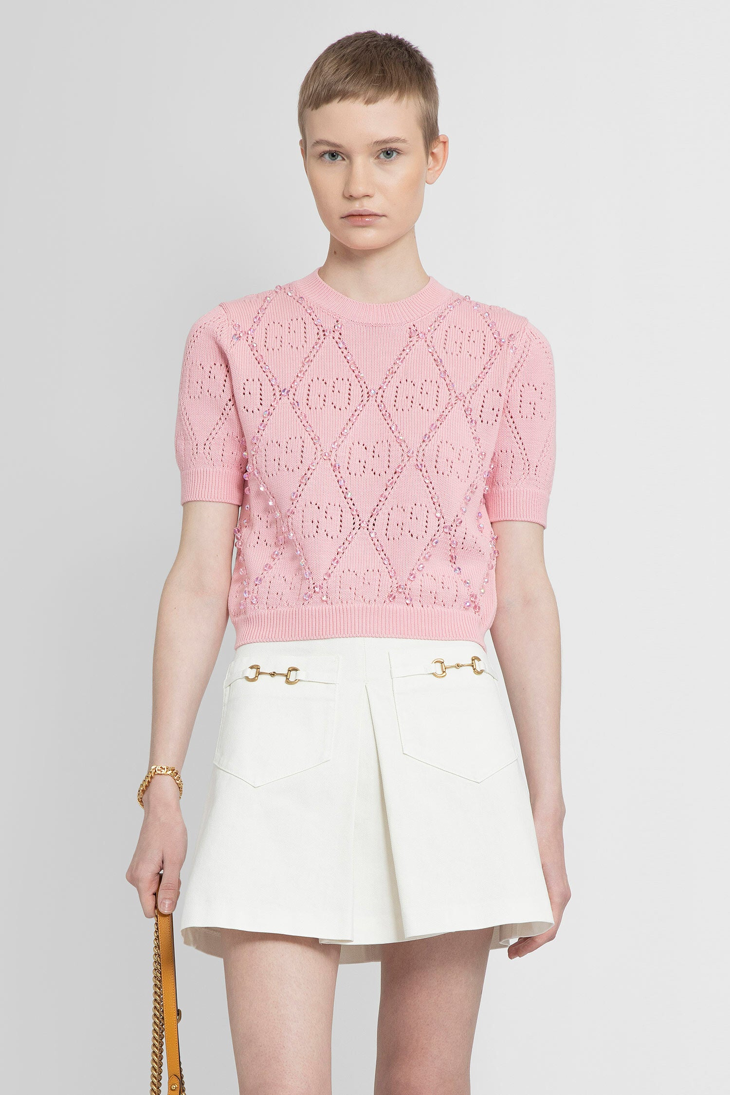 Gucci Woman Pink Tops | ModeSens