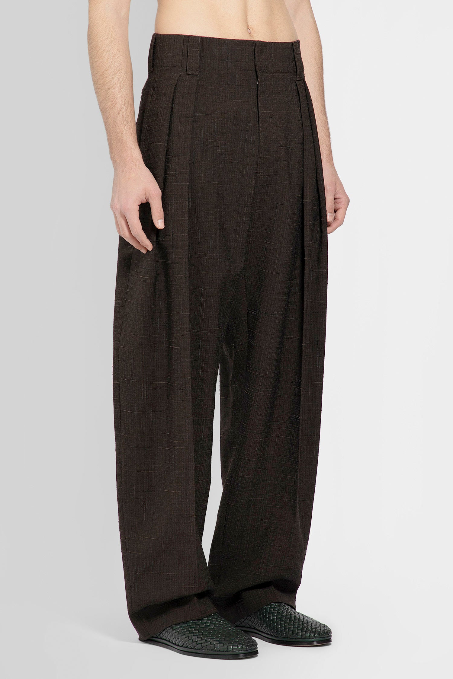 BOTTEGA VENETA MAN BROWN TROUSERS