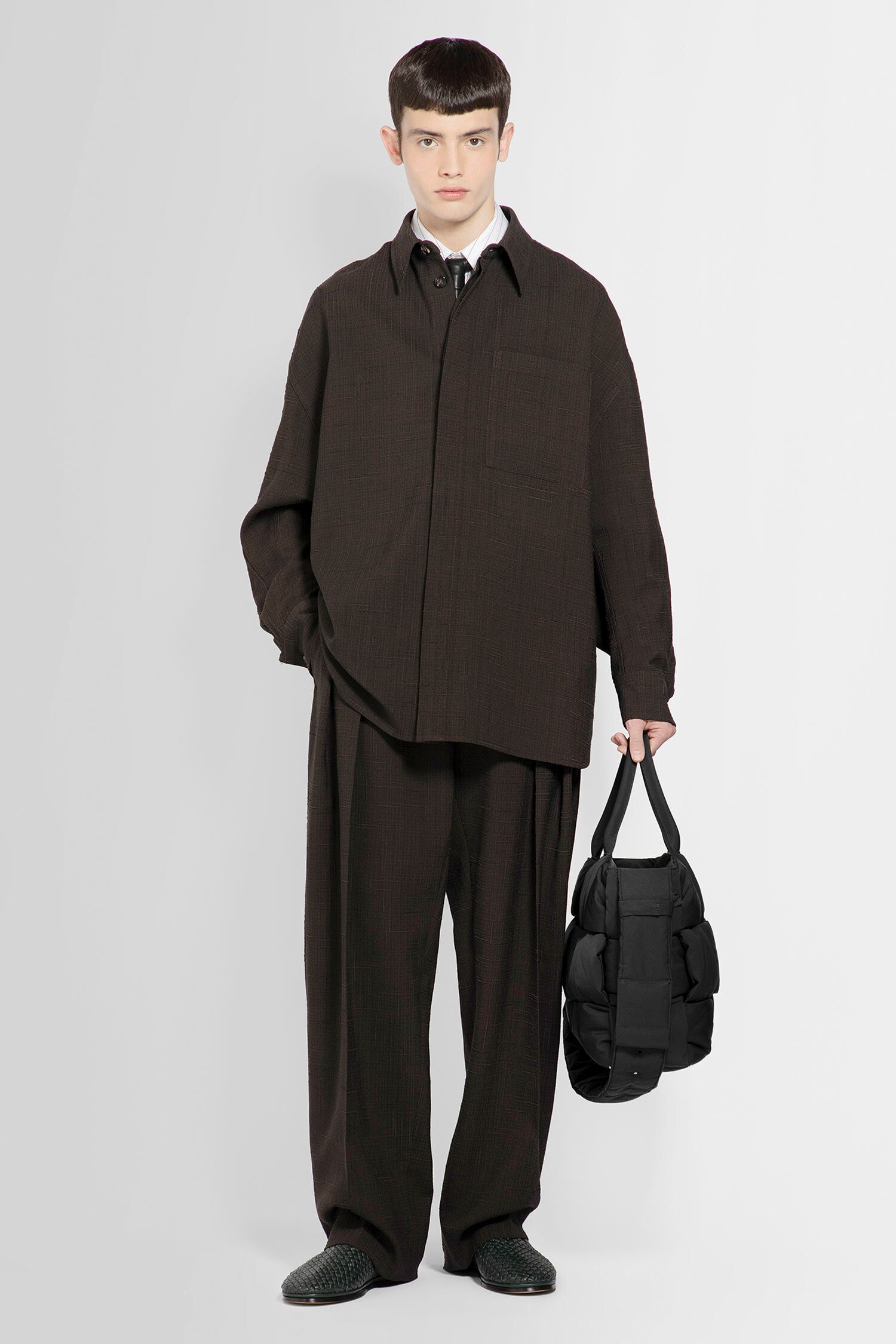 BOTTEGA VENETA MAN BROWN TROUSERS