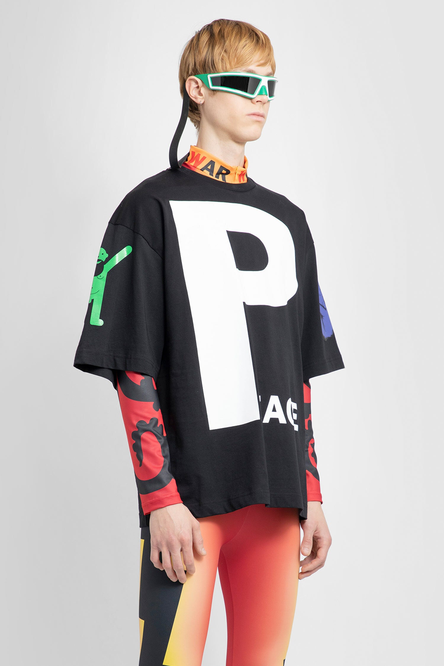 WALTER VAN BEIRENDONCK MAN BLACK T-SHIRTS