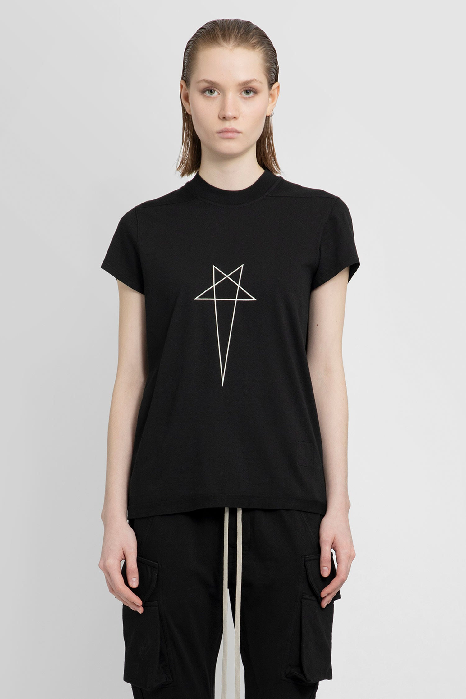 Rick Owens Woman Black T-shirts | ModeSens