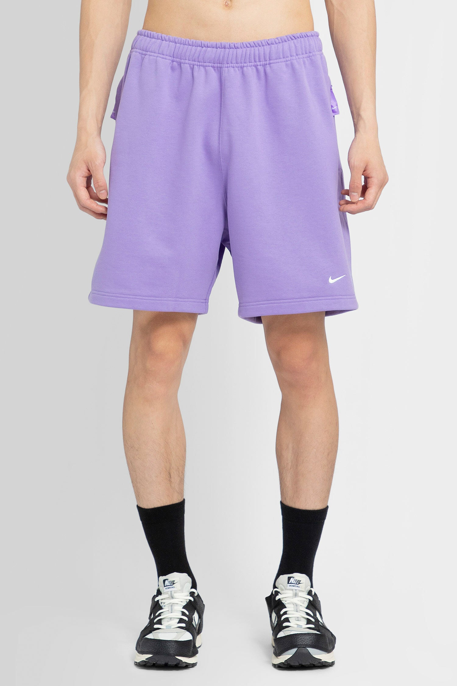 Nike space purple Solo Swoosh Shorts