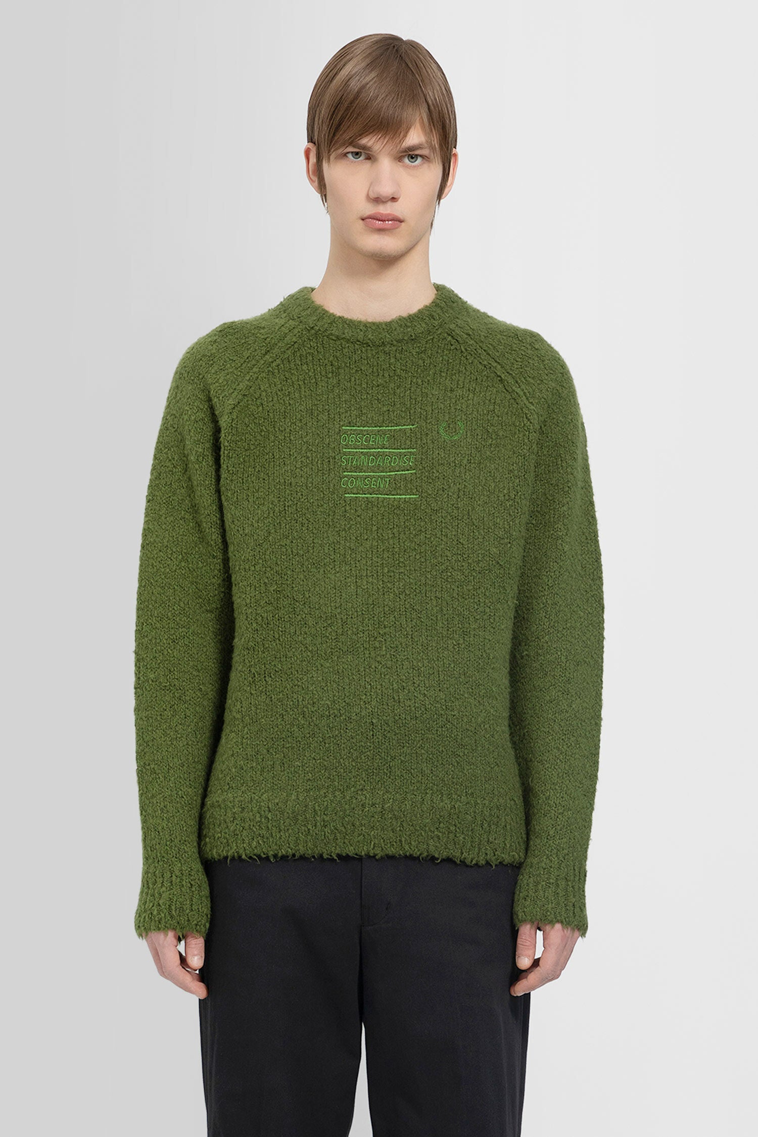 FRED PERRY X RAF SIMONS MAN GREEN KNITWEAR