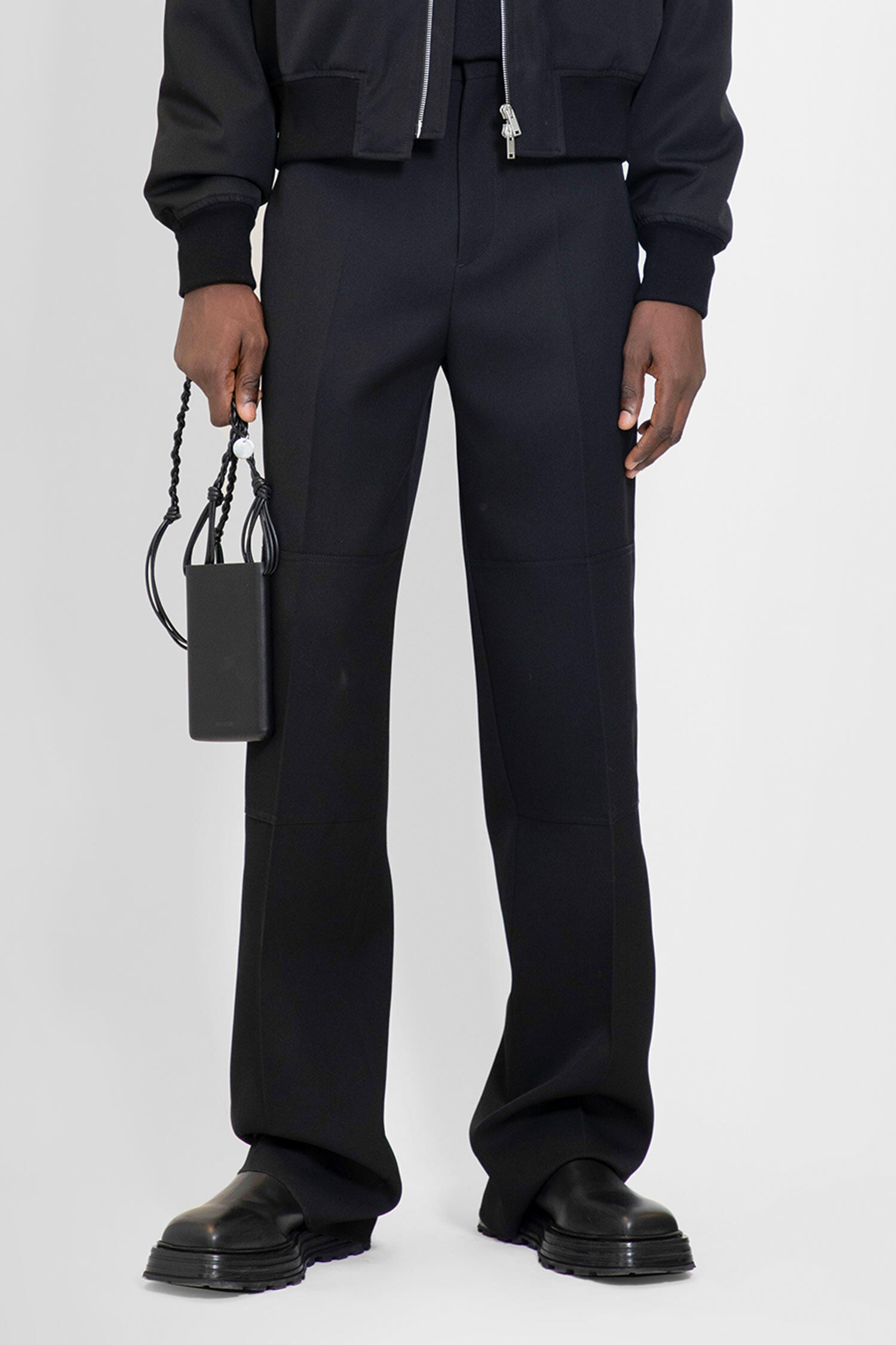 JIL SANDER MAN BLACK TROUSERS