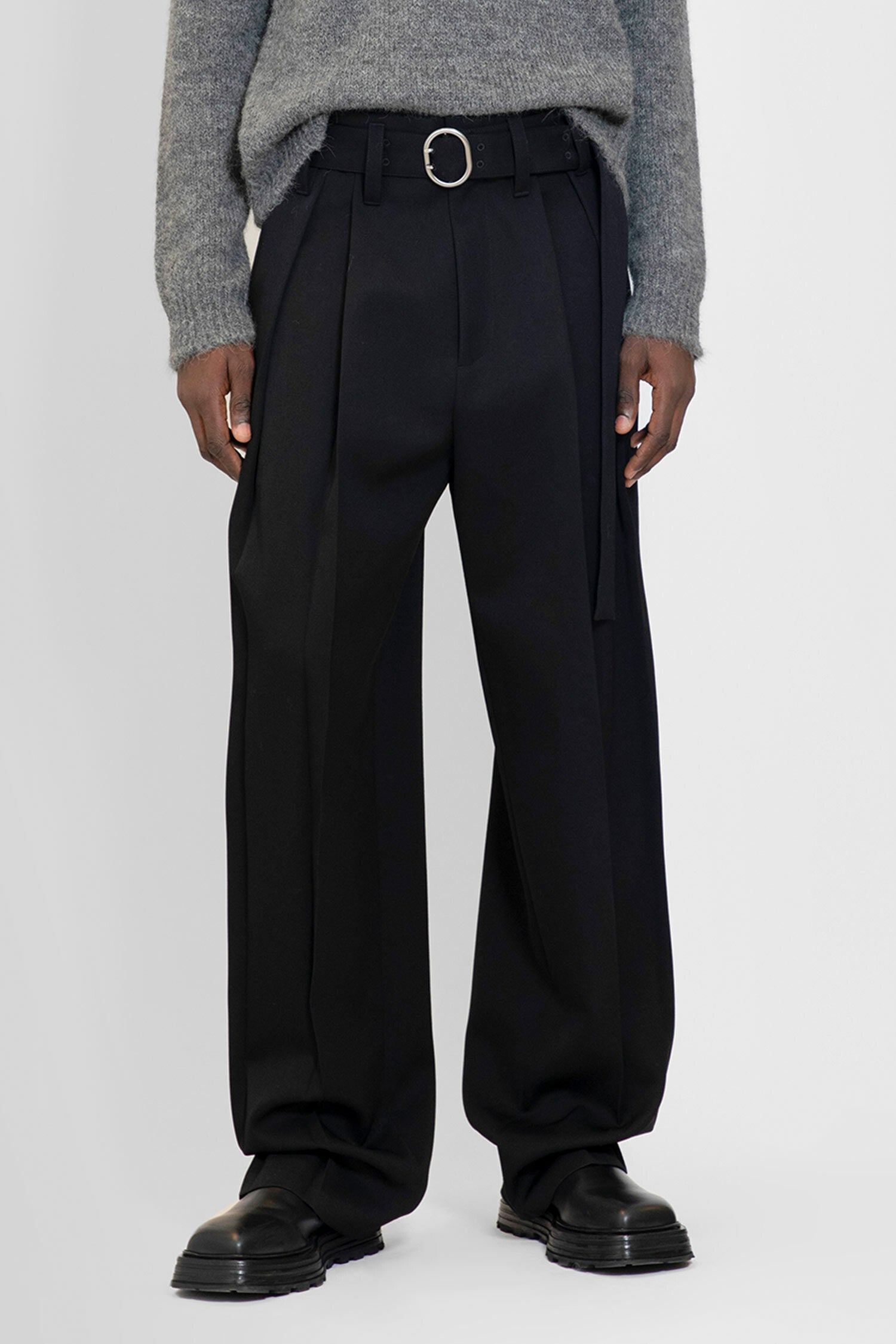 JIL SANDER MAN BLACK TROUSERS