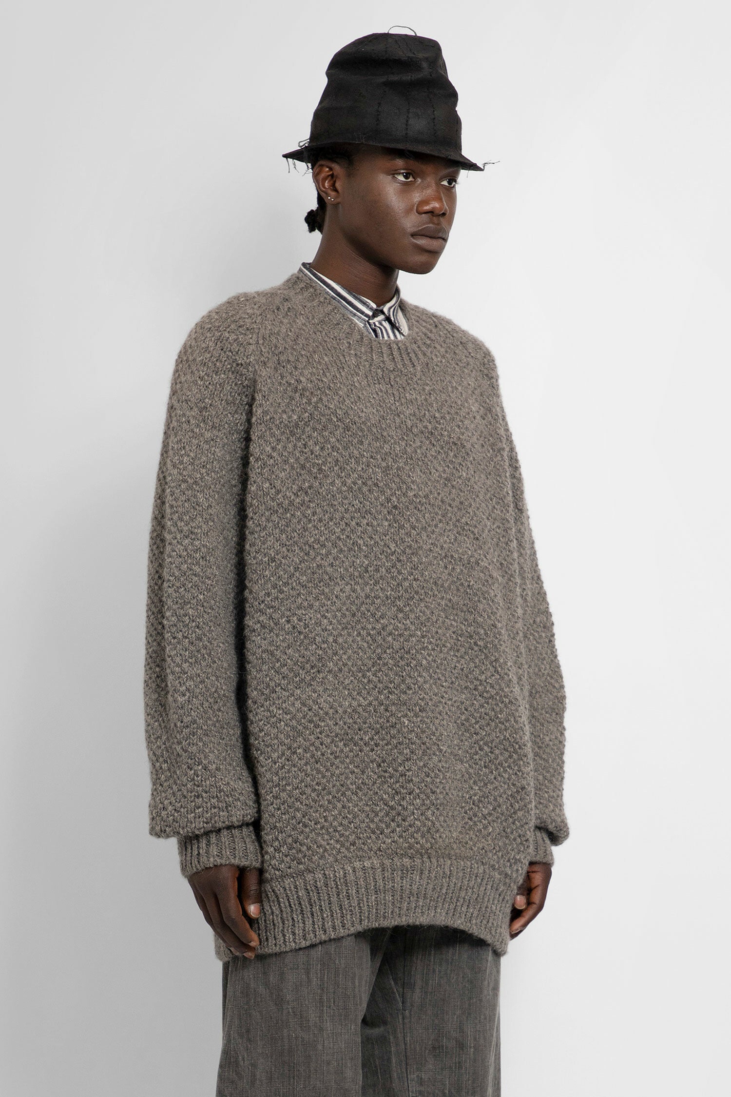 JAN-JAN VAN ESSCHE MAN GREY KNITWEAR - JAN-JAN VAN ESSCHE