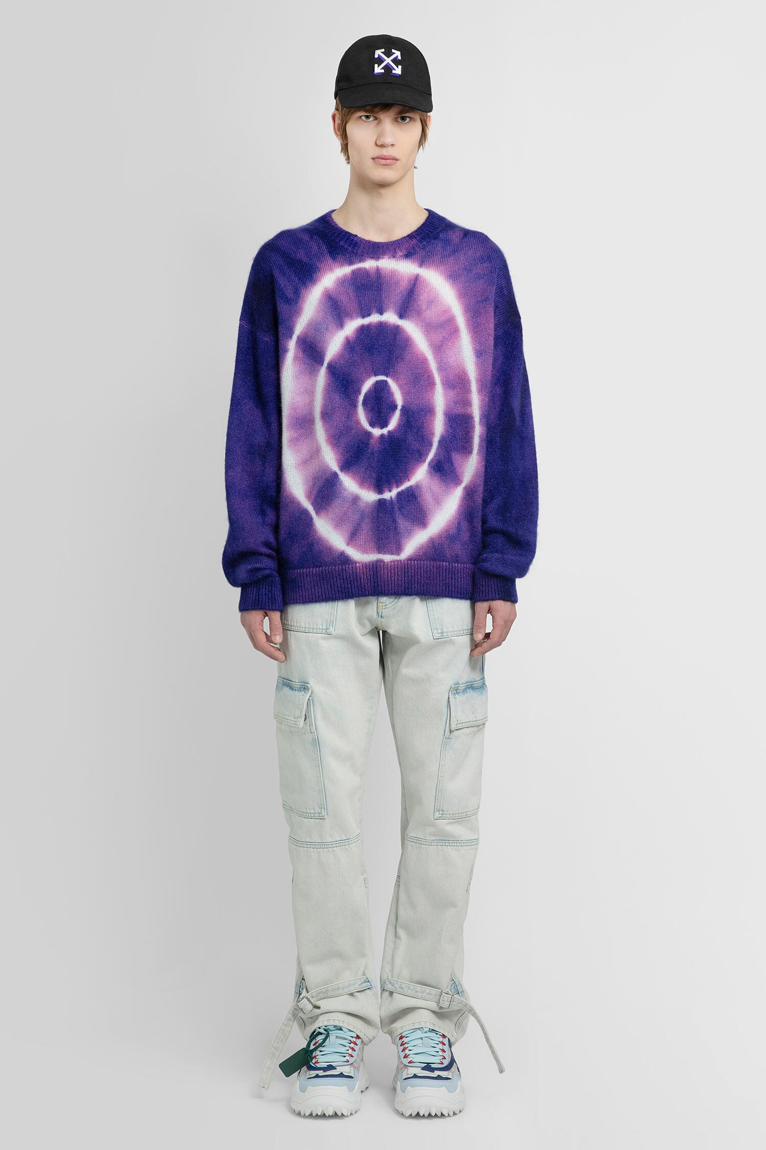 Off-White purple Tie Dye Mohair Skate Sweater