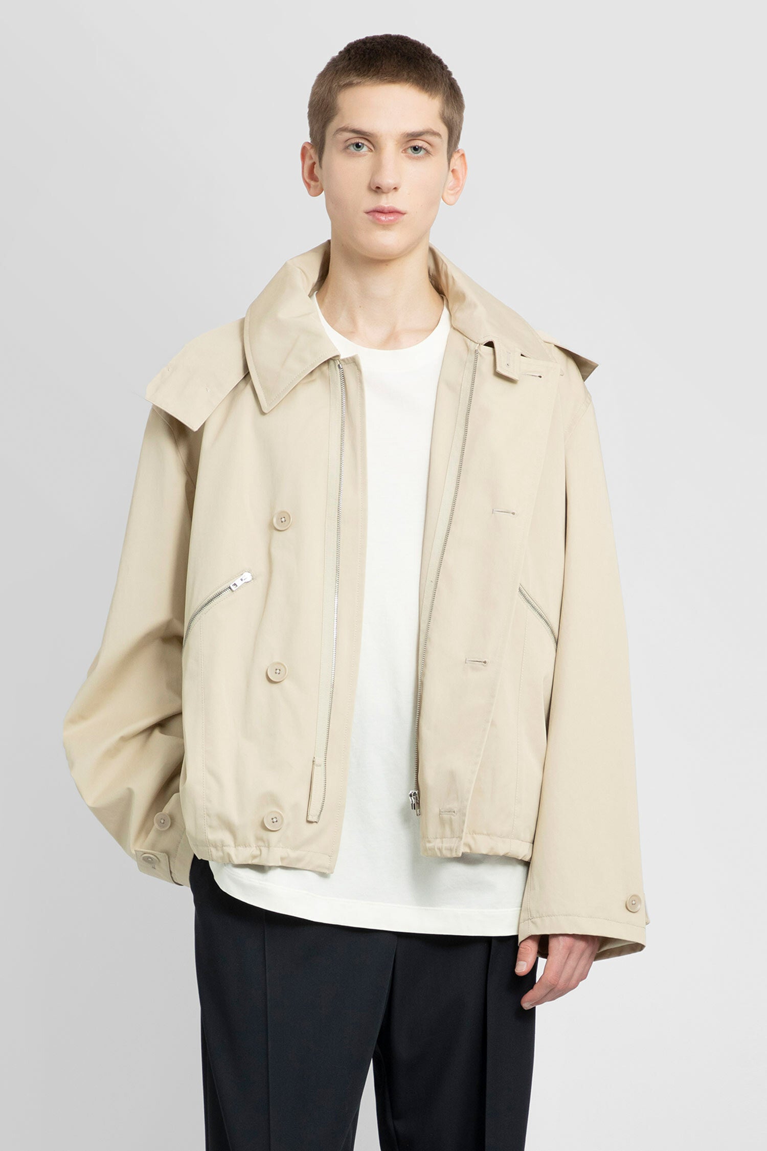 Lemaire Cotton Blouson Jacket In Beige | ModeSens