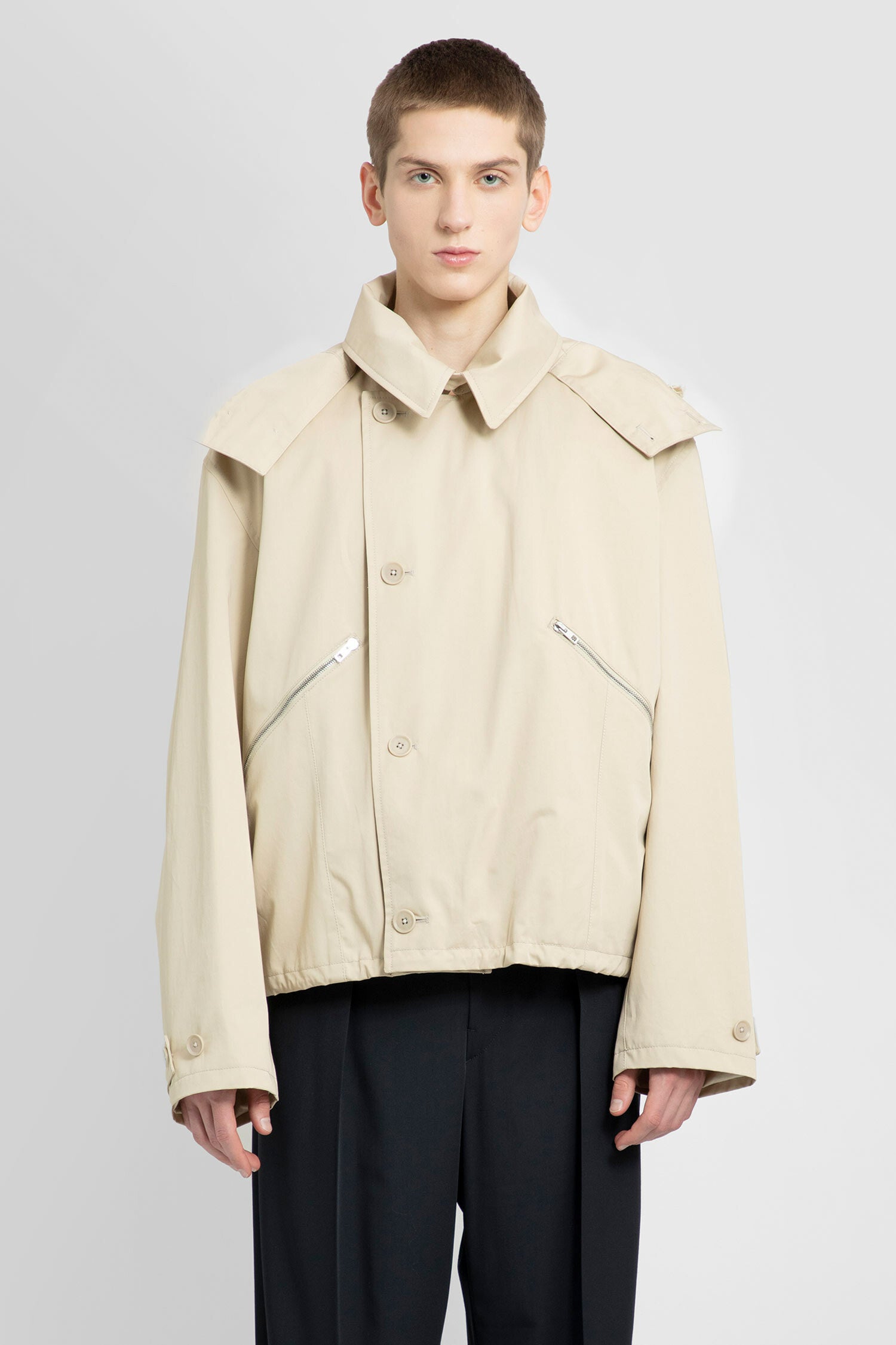 Lemaire Cotton Blouson Jacket In Beige | ModeSens