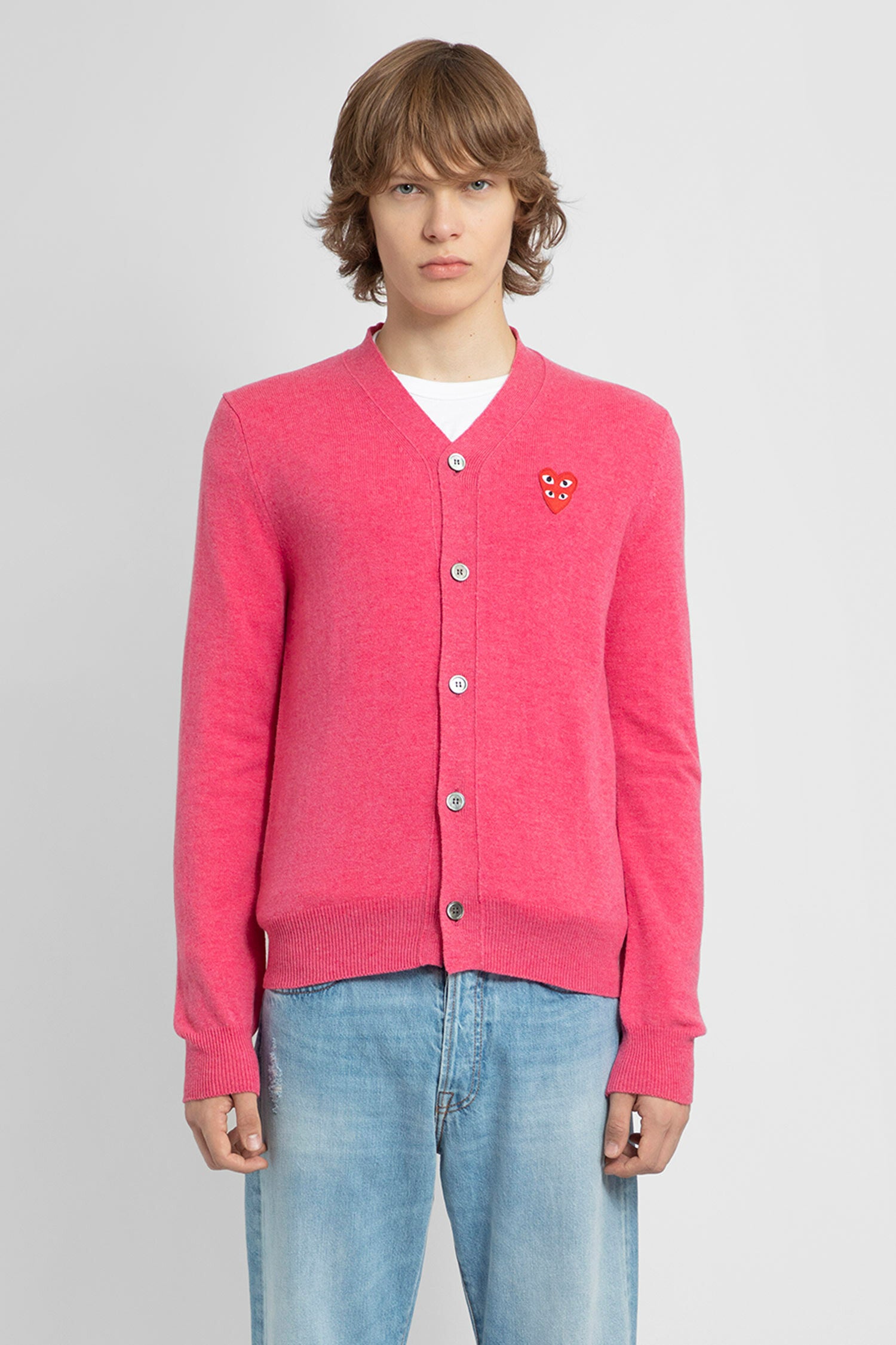 COMME DES GARCONS PLAY MAN PINK KNITWEAR