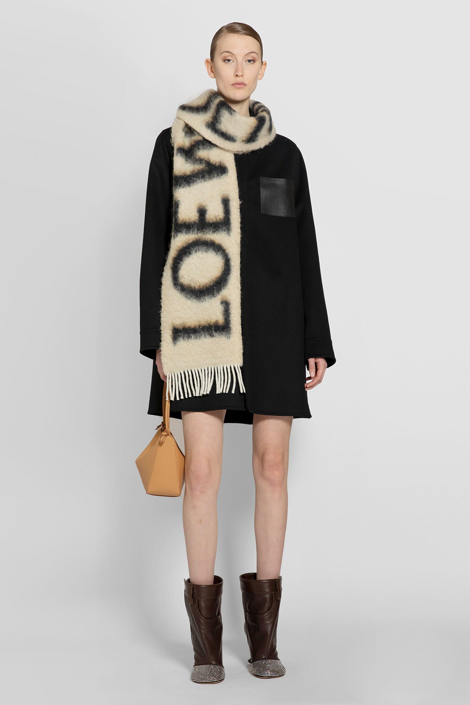 LOEWE WOMAN BLACK COATS