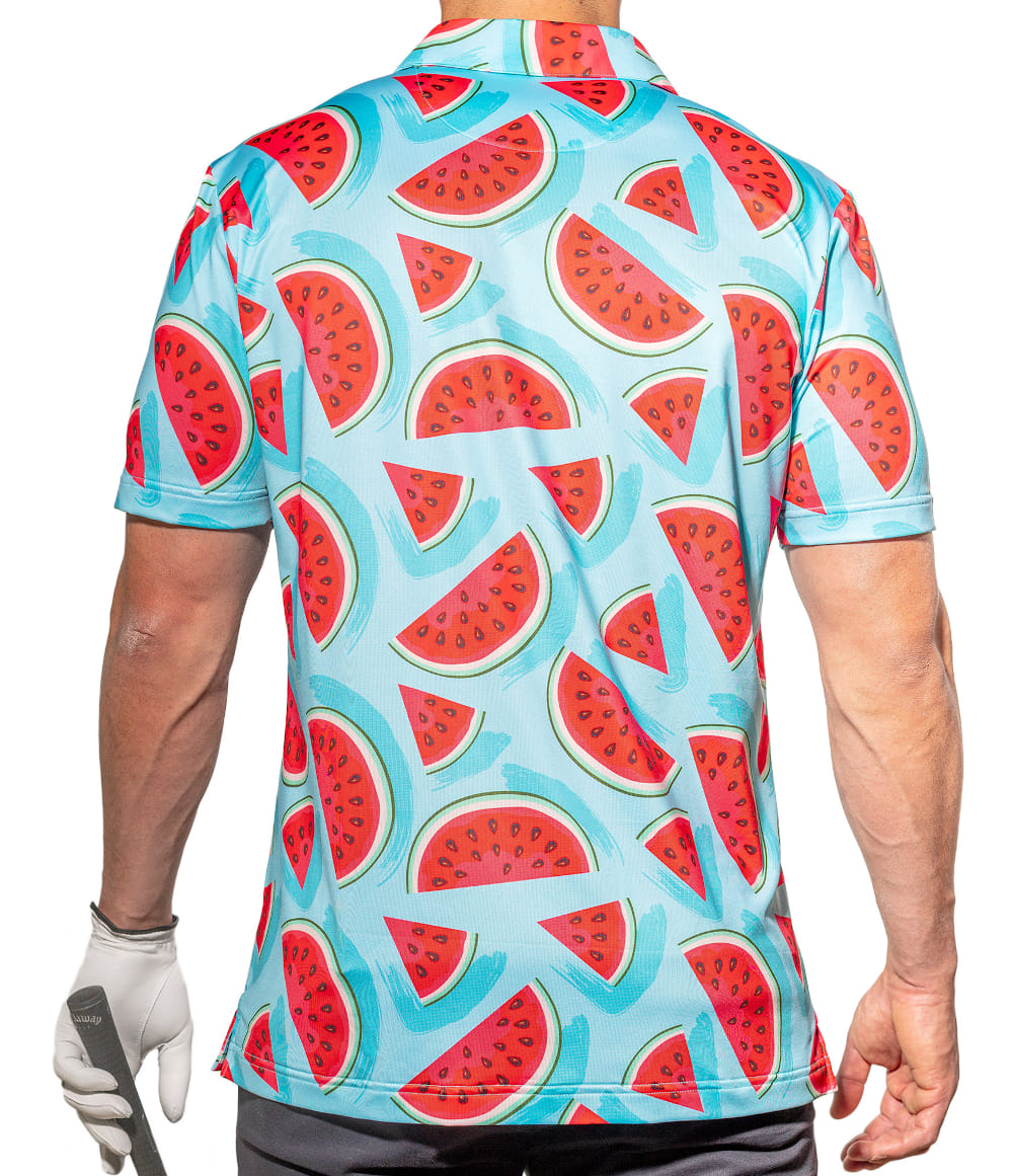 watermelon golf shirt