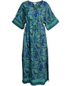 Siobhan Kaftan | Jade & Blue Lightweight Paisley Print Maxi Dress