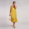 Yellow Floral Sundress | Natalia Softly Gathered Strappy Dress