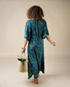 Siobhan Kaftan | Jade & Blue Lightweight Paisley Print Maxi Dress