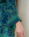 Jade & Blue Kimono | Emily Lightweight Silky Paisley Robe