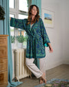 Jade & Blue Kimono | Emily Lightweight Silky Paisley Robe