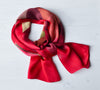 Aria | Silk Charmeuse Scarf - Raspberry & Gold Block Pinstripe