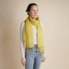 Talia | Linen Scarf with Tassels - Mustard Yellow