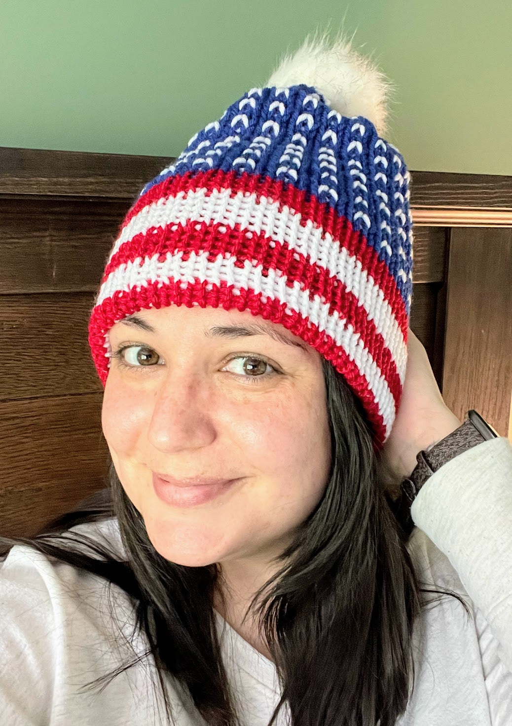 patriotic beanie