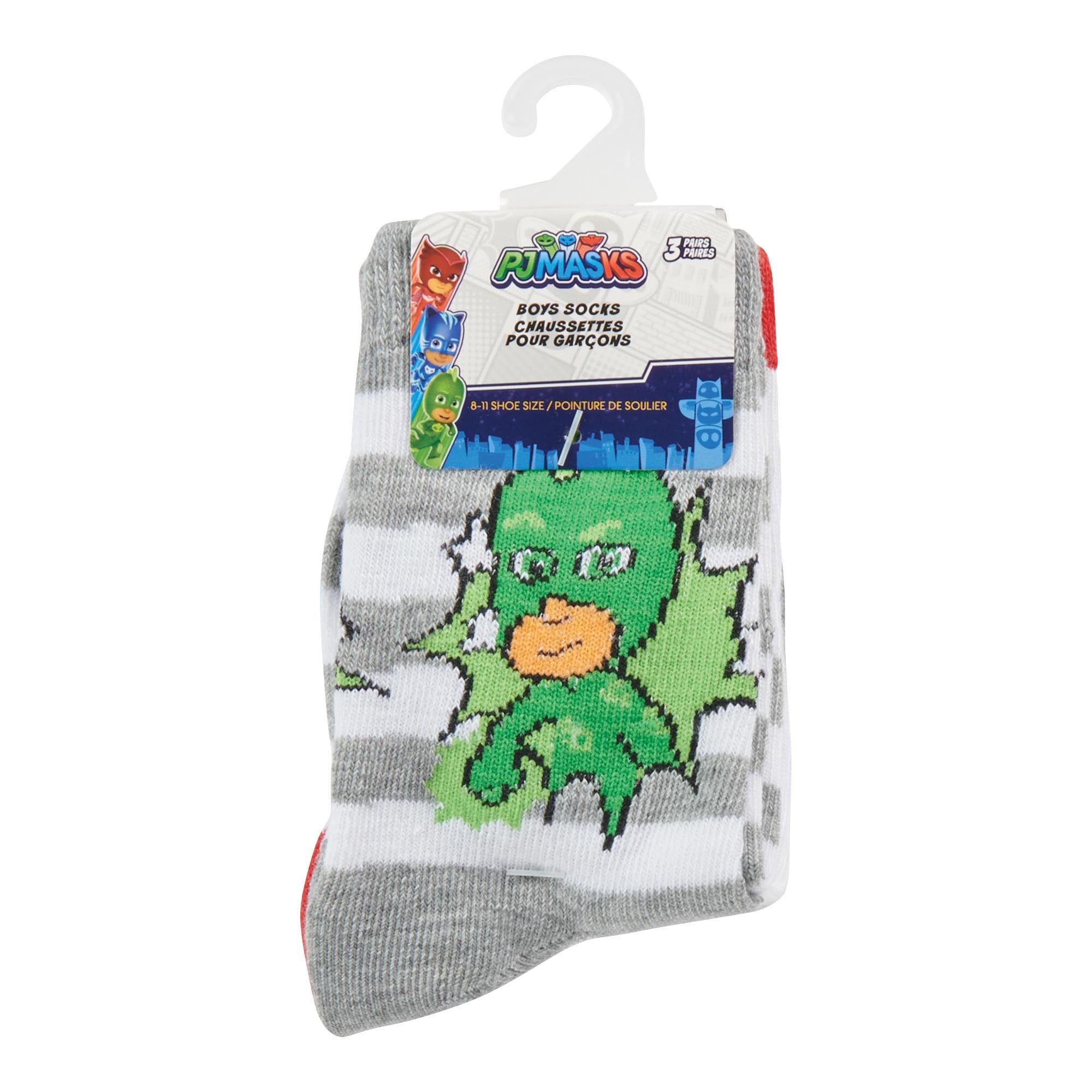 PJ Masks Boy's Crew Length Socks, 3 to 5, Assorted Colours, 3 Pairs ...