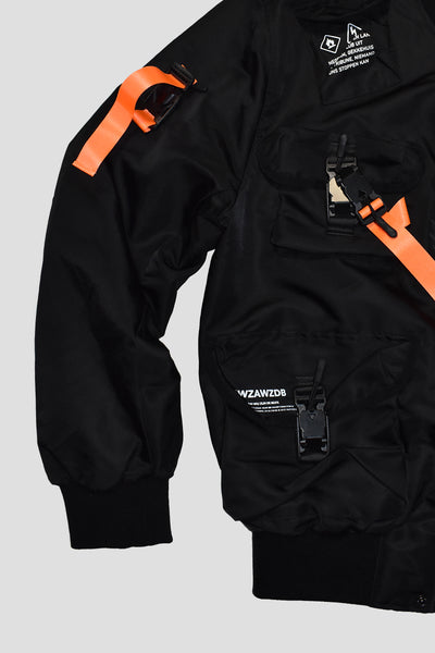 Bomber Jacket "CONFLICT"| Black (1011a)