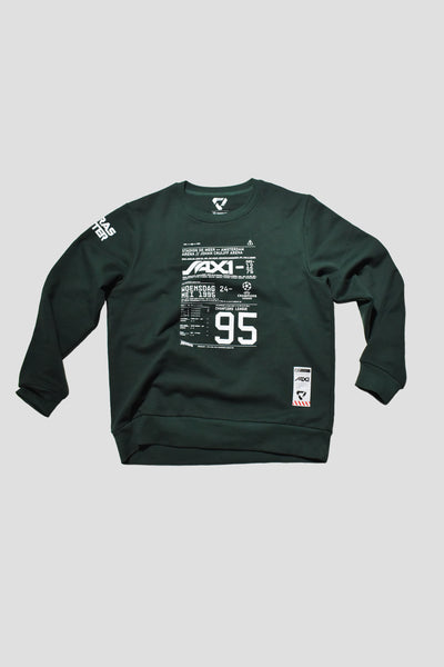 Crewneck Sweater "95!"| Green (1028a)