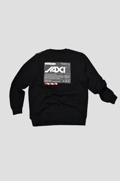 Crewneck Holster Sweater "PACKING"| Black (1030a)