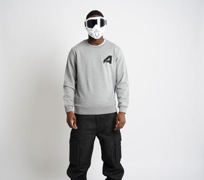 Crewneck Sweater "A"| Heather Grey (1017a)