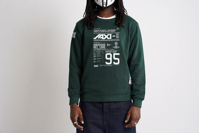 Crewneck Sweater "95!"| Green (1028a)