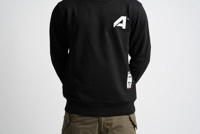 Crewneck Sweater "A"| Black (1017a)