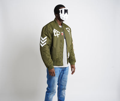 Bomber Jacket "Conflict"| Army Green (1011a)