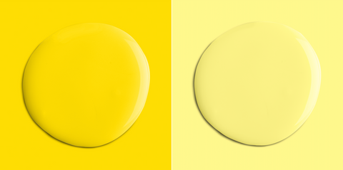 colour combination of bright and bold yellow and a fresh light pastel yellow paint colours