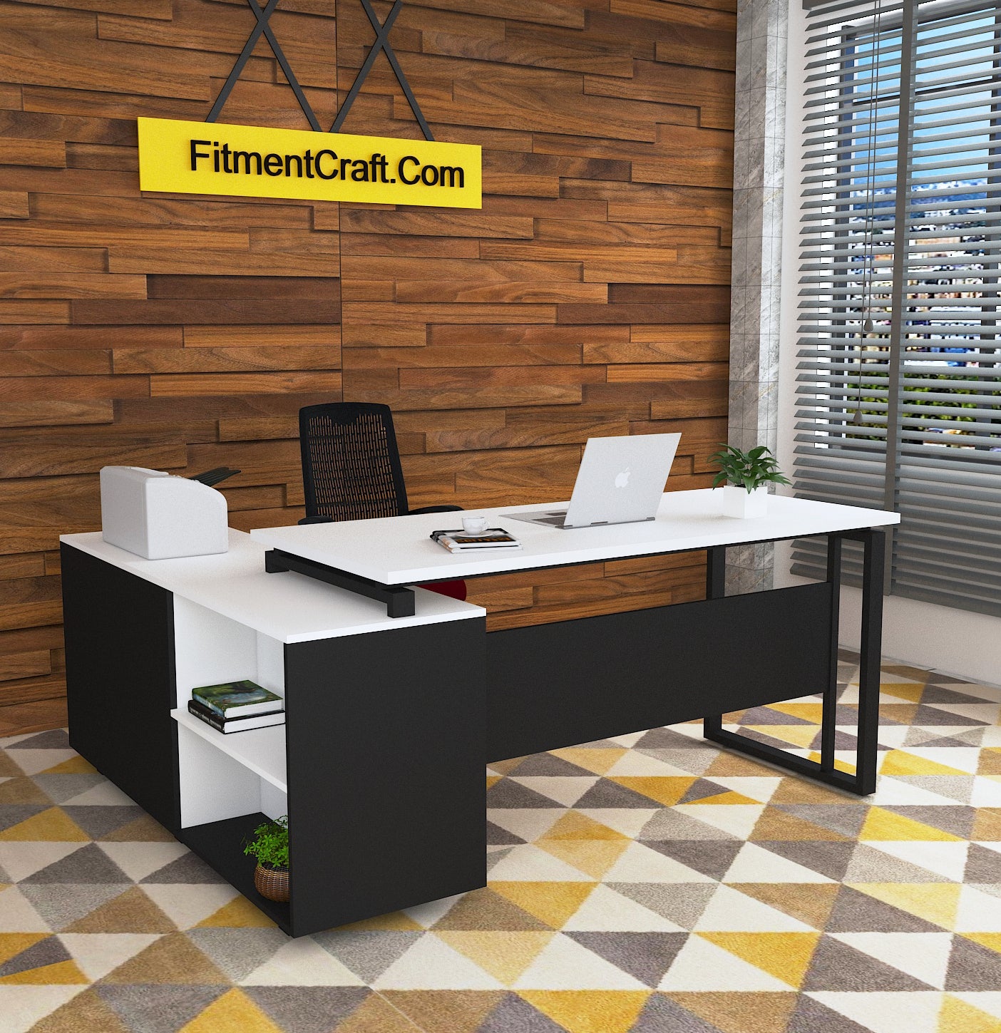 CEO Office Desk with Cabinet | OSV1-001.1