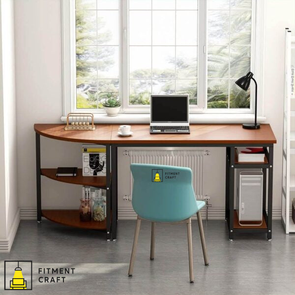 Smart Working Desk with Triangular Shelve | TV22-002