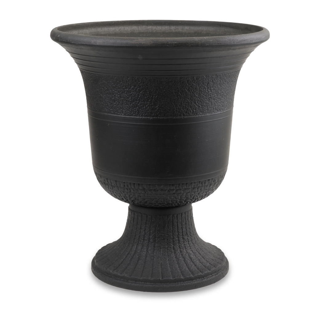 Black Plastic Urn Planter 15” – Norman's Garden Gallery