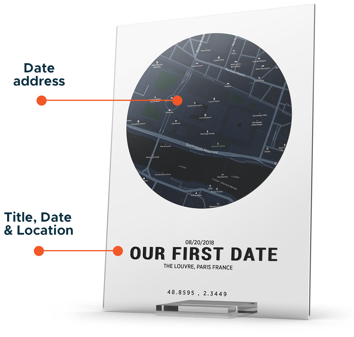 Map Plaque First Date