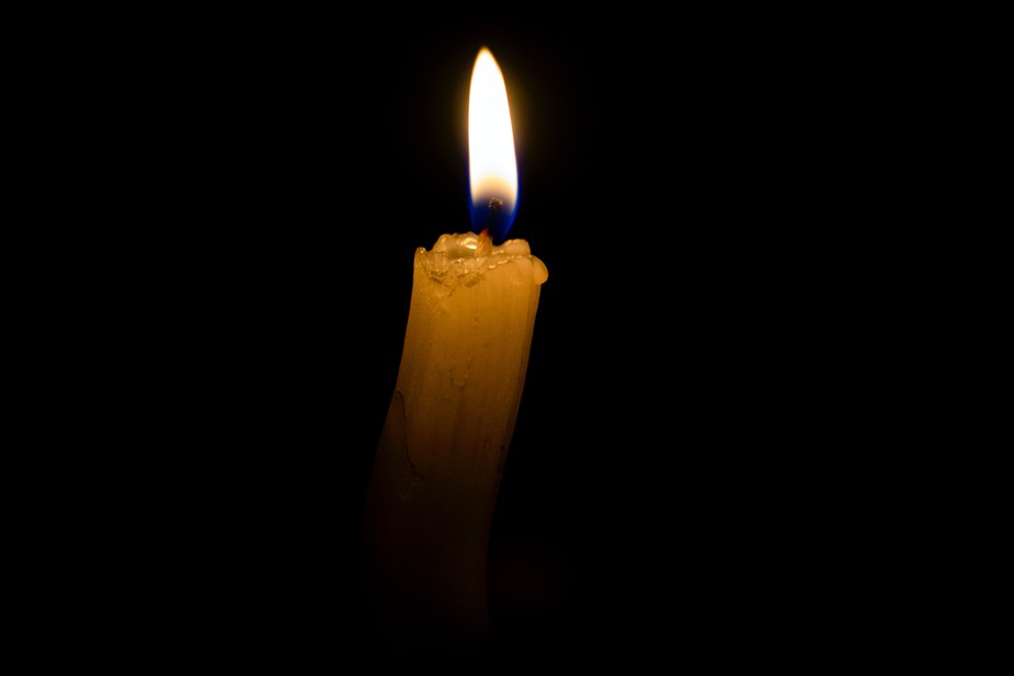 candle lit during a brownout poses fire risk