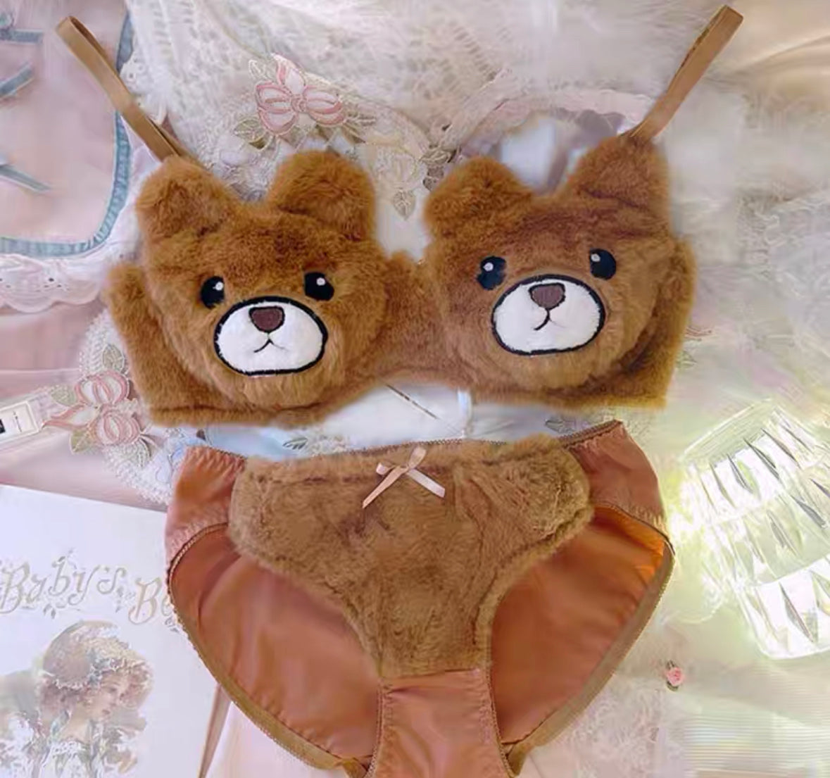 2Pcs Couple Underwear Cute Rabbit Design Panty for Women Cute Cartoon Underwear  Women Underwear Panties Underwear Set