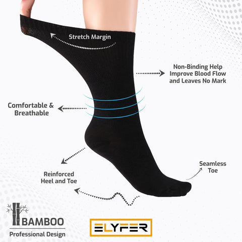A visual comparison of cotton and bamboo socks highlighting their unique features