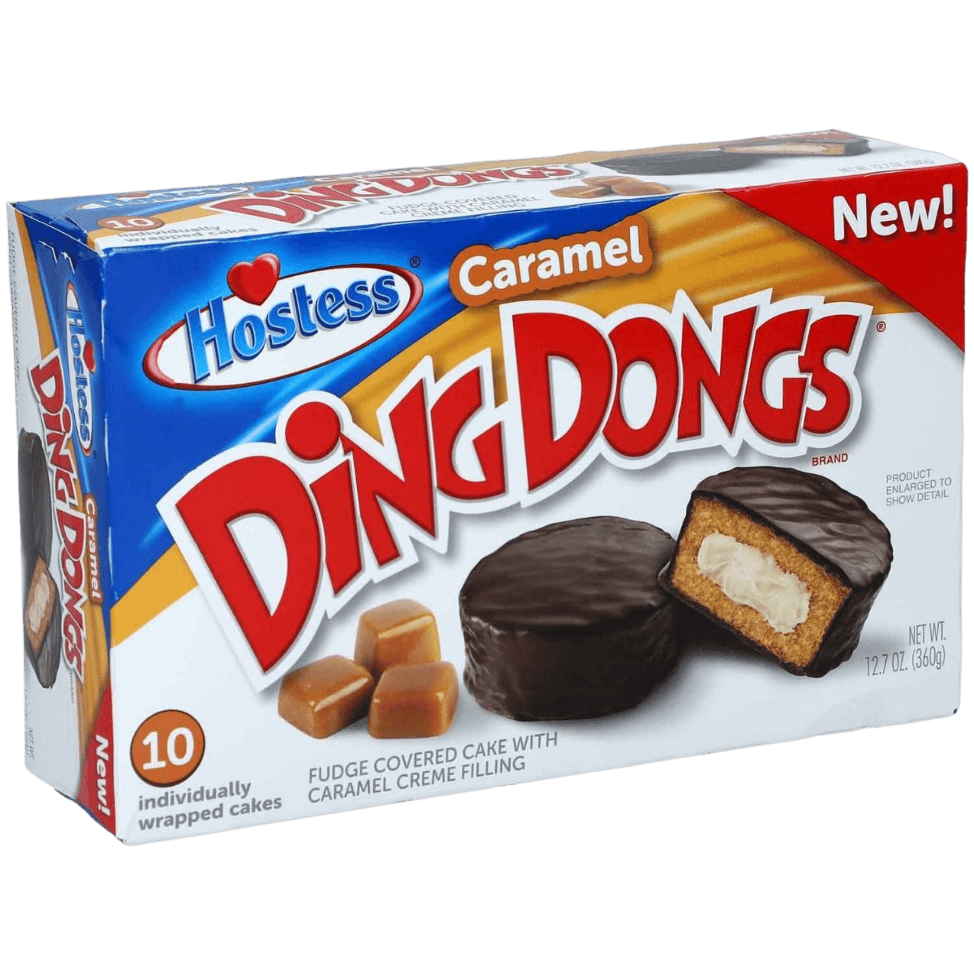 Hostess Caramel Ding Dongs 10 Pack 360g - Snack Cakes - Scran.ie