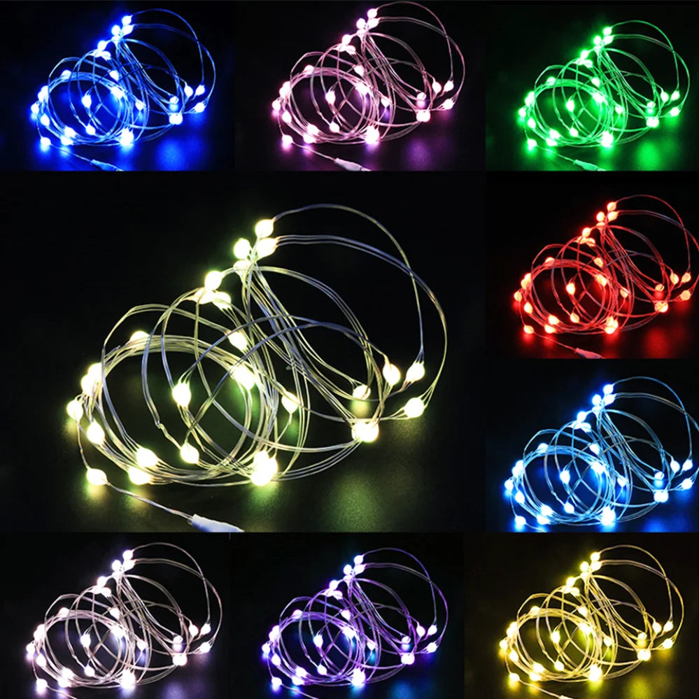 USB LED String Lights Copper Wire Waterproof